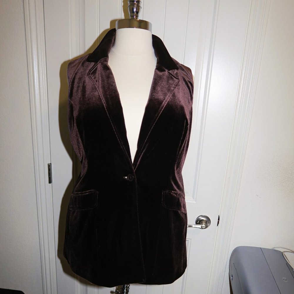 Chocolate Brown Velvet Vest